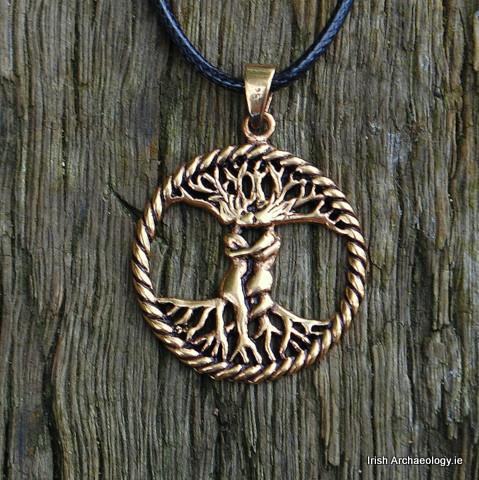 This distinctive Tree of Life pendant features two intertwined and embracing figures. Available here