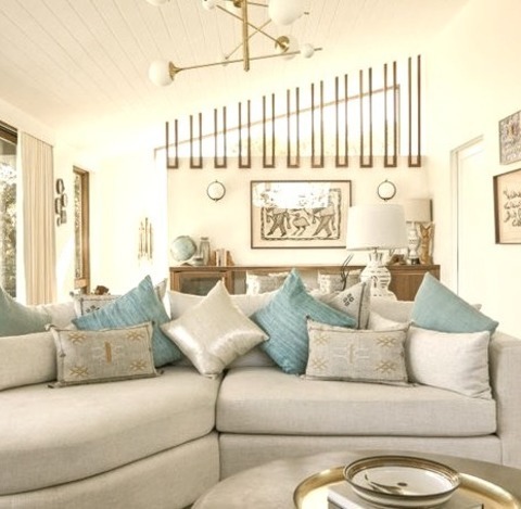 Open Family Room Los AngelesExample Of A Medium-sized, Open-concept, Mid-century Modern Game Room With