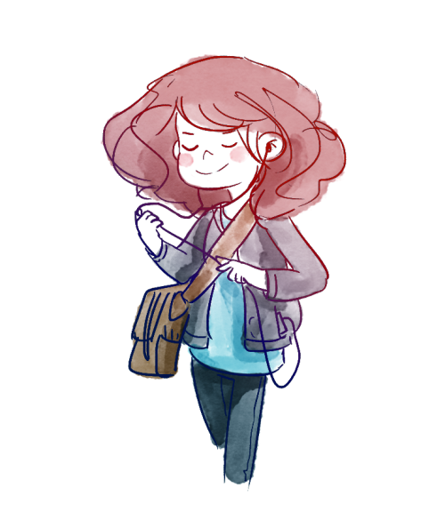 I use my headphones cord as a guitar while I walk home & listen to music