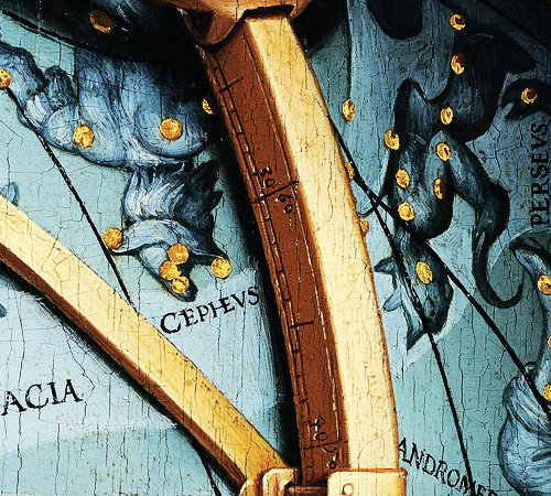 unhistorical:Detail of the celestial globe from The Ambassadors (1533), Hans Holbein the Younger