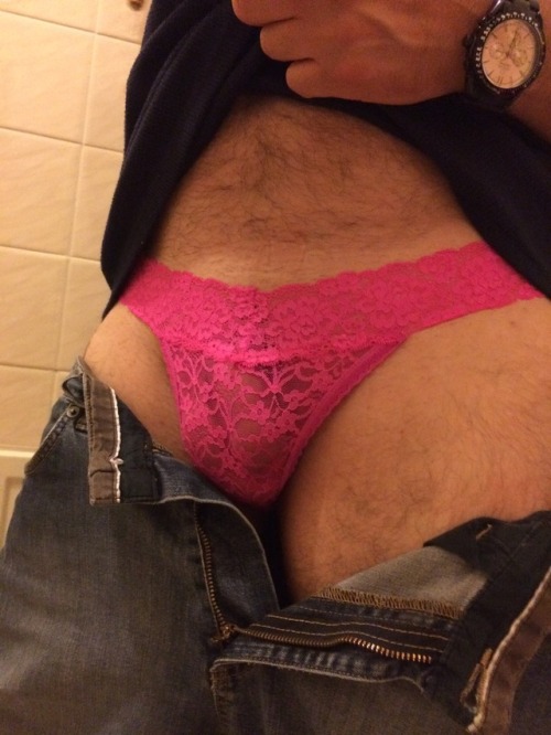 Porn photo panties4guys:  New Pink thong so much fun