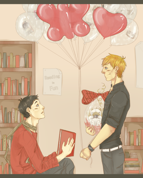 angstyourwayin:  Illustrations based on the fic Tulips Are Better, Dragons Are Best by Sweetiejelly.