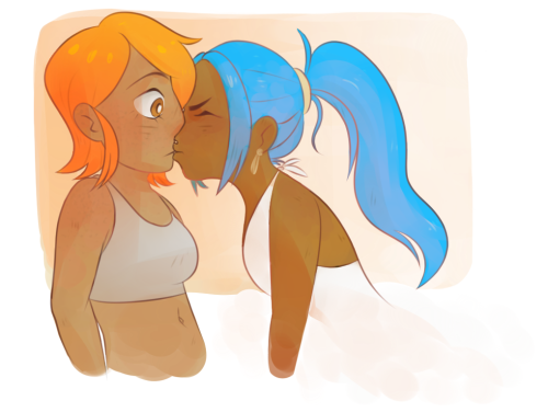 vanillade: vivi being so shy abt kisses that whenever she gives one nami is baffled