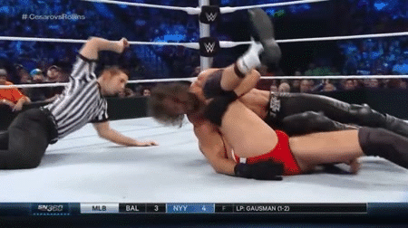 First angle showing some Cesaro bulge. Second angle shows Seth copping a feel of that Cesaro booty
