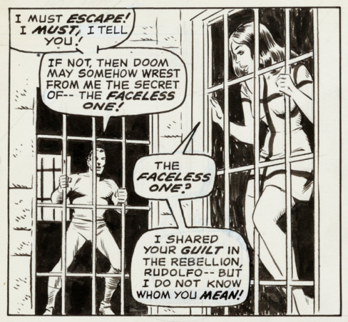 Original Wally Wood page from Astonishing Tales #2, featuring Doctor Doom (Marvel, 1970). 