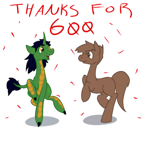 askkappathekirin:  Thanks so much guys!By pure coincidence, ChocolatePony is my 600th follower! yay!  Cute lil animation >w<