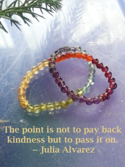 healingcrystals-crystaltalk:  Inspirational Quote of the DayPictured are chakra bracelets