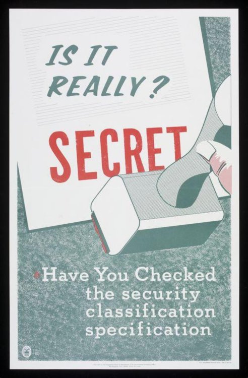  Is it really secret? Security poster for the DSA (Defense Supply Agency), USA, 1968. 