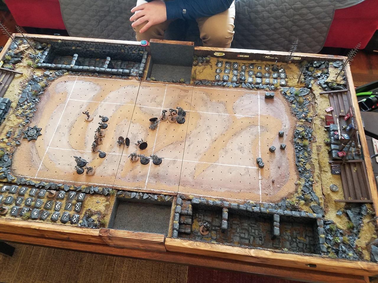 warhammer40ksparetime:  Few extra pics of the Blood Bowl pitch.