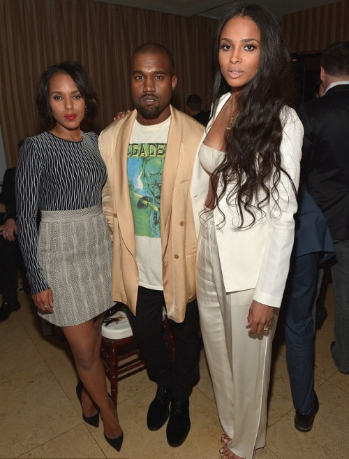 kuwkimye:  Kanye, Kerry Washington & Ciara at the at The Daily Front Row’s “Fashion Los Angeles Awards” in LA - January 22, 2015 