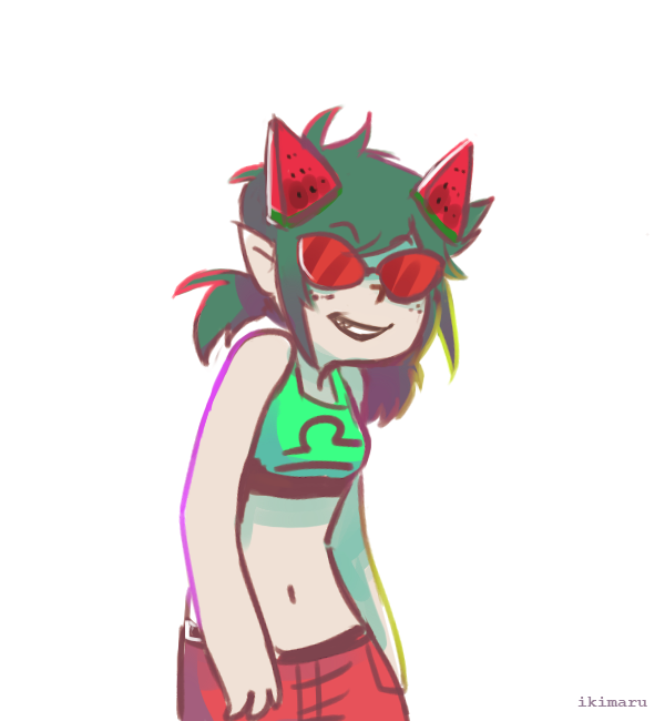 remember those trolls with watermelon I was drawing a while back;; I actually drew