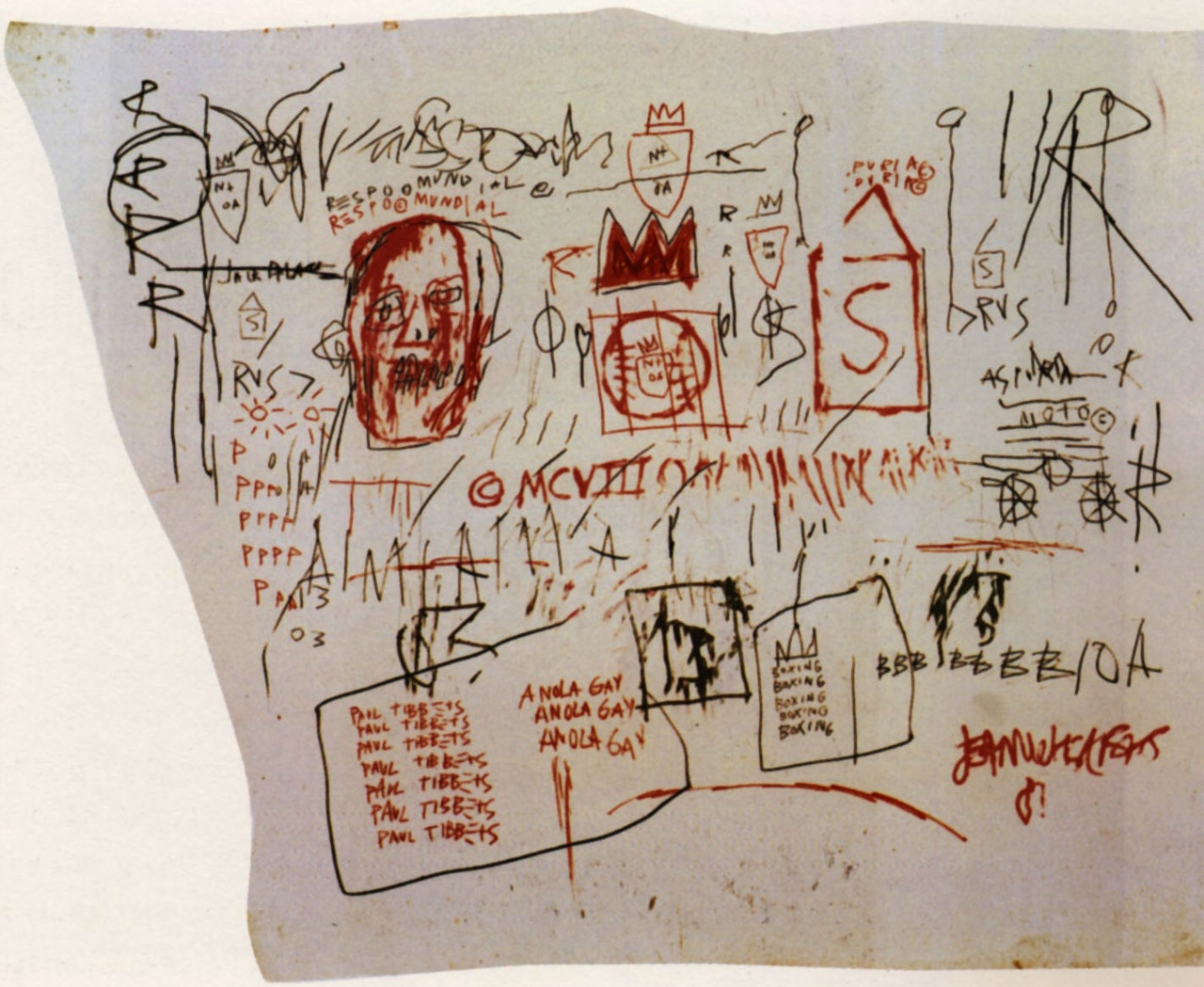 Jean Michel Basquiat Gringo Pilot Anola Gay 1981 Jean Michel Jean Michel Basquiat Gringo Pilot Anola Gay 1981 Jean Michel