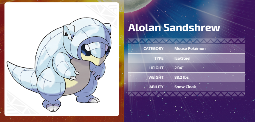 Pokemon 16027 Alolan Sandshrew Pokedex: Evolution, Moves, Location