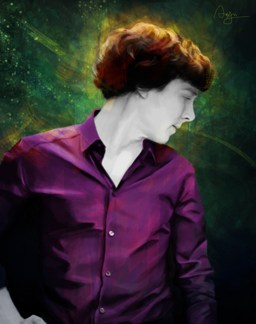 sincerely-chaos: shirleycarlton: addignisherlock: tried to draw Sherlock in colours of the Asexual a
