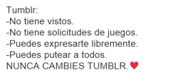 batracia777:  cadadiaesunalucha:  Enamorá de tumblr♡♡♡  Me mato el puedes putear xD