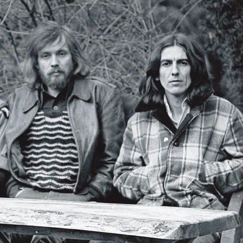 Klaus Voormann and George Harrison, Friar Park, early 1970s; photo © Don Nix.“George Harrison was my