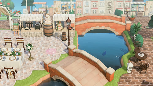 island-musings:cozydew:updated and final version of my riverside cafe / restaurant area! i’ve spent 