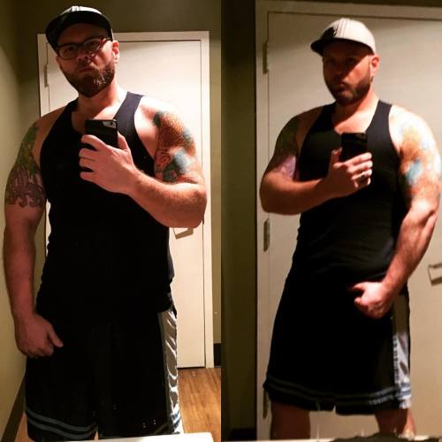 Shoulders And Arms Day... Making Progress #lifting #muscle #instagay #bear #gaybear #gaybeard #workout