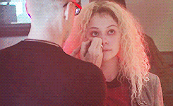 thecloneclub:  Tatiana Maslany behind the scenes of Orphan Black Season 2 
