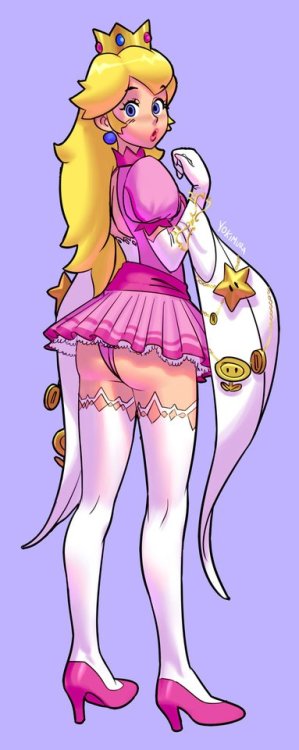 Princess peach + Bayonetta’s Princess peach costume = this.