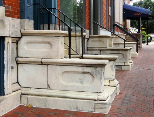 Marble Stoops, Mount Vernon District, Baltimore, 2014.Marble front steps or stoops are a distinctive