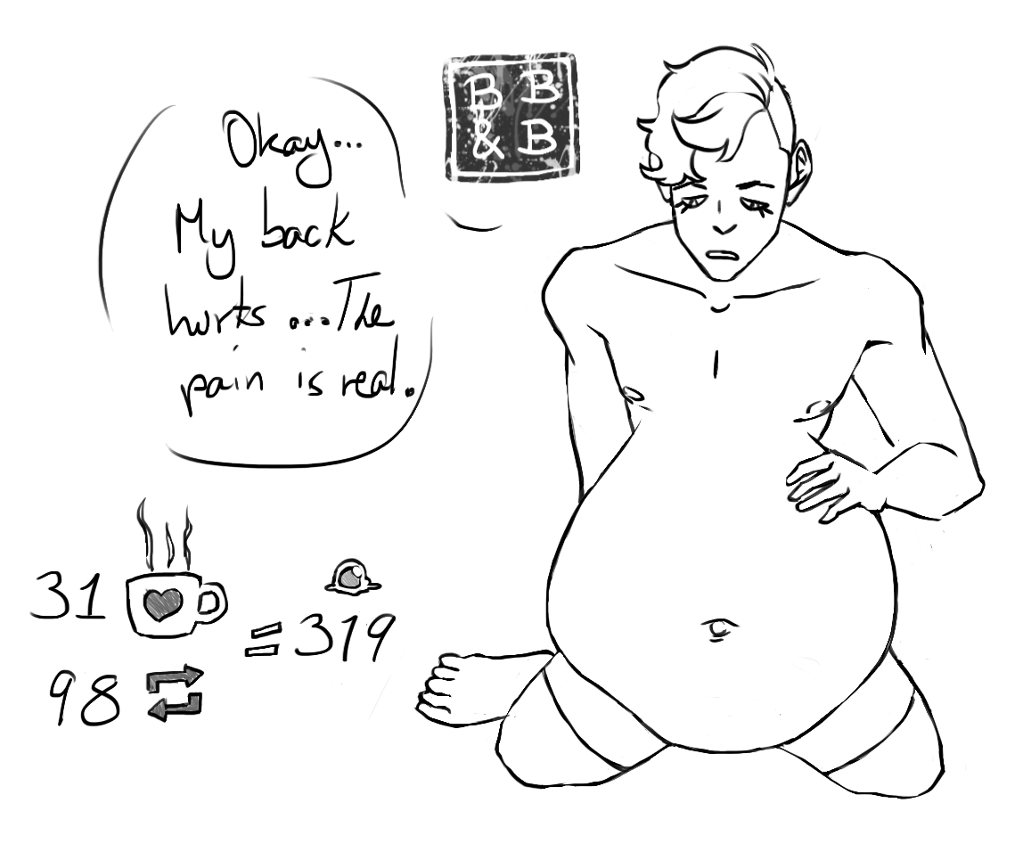 Bed Belly & Beyond — 319!!! 4 Ko-Fis away from an animation! Okay,...