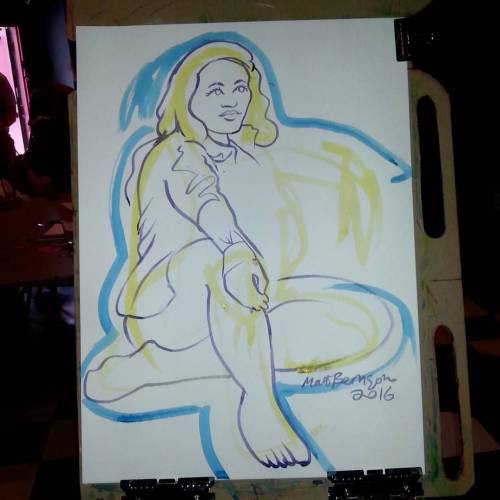 Drawing of Circe at Dr. Sketchy’s. #art #drawing #figuredrawing #drsketchys #bostonburlesque #greatscott  (at Great Scott)