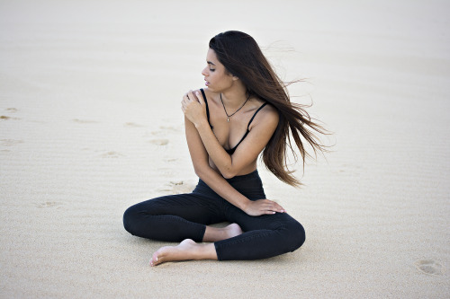 Lani in the sand dunes.