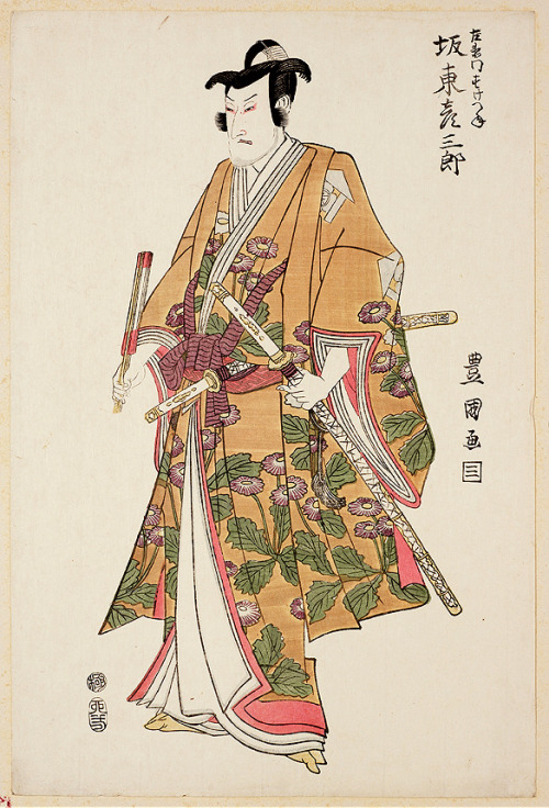 Bando Hikosaburo III as Kudo Saemon Suketsune by Utagawa Toyokuni (Toyokuni I), 1807