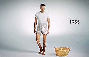 1946 - 1956 - 1966Model John King does 100 Years of Men’s Underwearhttps://www.youtube.com/watch?v=P-lFrs8UwEs