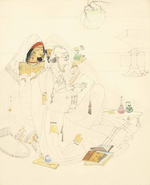 niramish:Untitled (Vision of the Poet) - Abdur Rahman Chughtai 