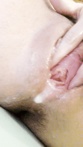 filledfille:  I keep taking pics when Master cums in me… Usually, I don’t bother sharing them, but today he came in me three times and my pussy ended up too sticky not to share  Second to last pic is great. Cum frosted pussy ring.