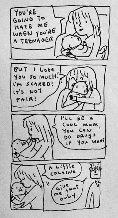 Regzillas:  Omghotmemes: Baby Can Do A Little A Cocaine, As A Treat Art By Kate Beaton.