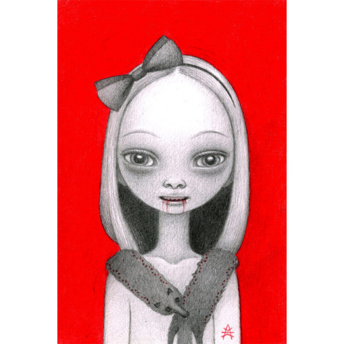 &lsquo;Mink Stole&rsquo; New drawing added to my shop: www.anabagayan.bigcartel.com