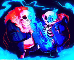 sushinfood:  moofrog:  nostalgia-phantom:    💔  GAME OVER  💔    “What’s wrong, kid? You look a little confused.”“Oh, guess I should’ve mentioned. There’s more of me… a lot more.” I love @crowtez ‘s Sans design (on the left) a