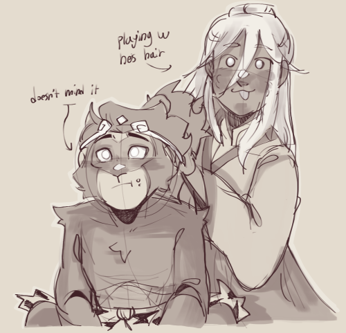 The Playing With He's Hair Thingy