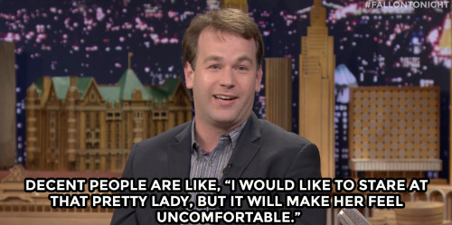 fallontonight:  Mike Birbiglia knows just how to act on a bus when he sees an attractive woman.