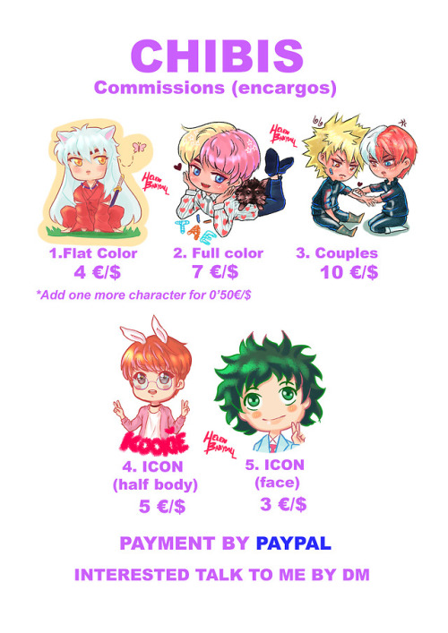 *REBLOG PLEASE*I’ve opened COMMISSIONS because I need to save money to bring new content to ev