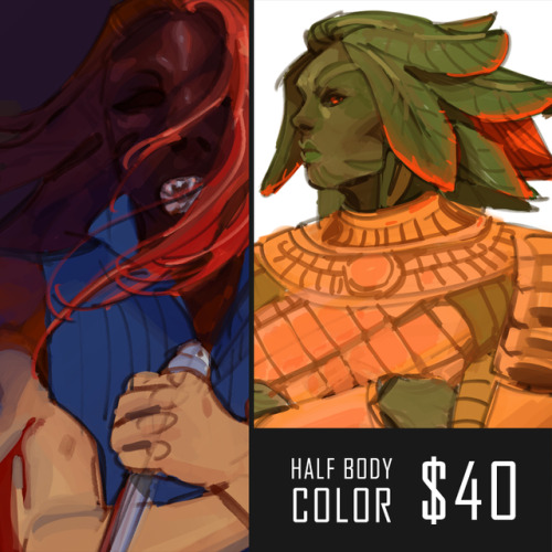 misterstevens: Opening half-body character commissions for the rest of the month!  B&amp;W 