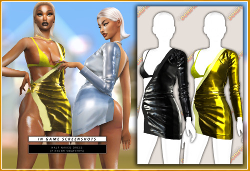 dorificsims:HALF NAKED DRESS (Available Now for Everyone)Mesh by meCustom ThumbnailColor SwatchALL L