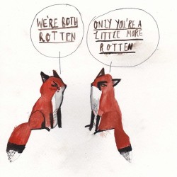 dickvincent:  Fox Noir 🐺 #fox #vixen #noir #dickvincent #illustration
