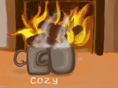 Inktober @dressed-to-keehl edition: Day 7 - Cozy Also playing around with new styles/brushes test