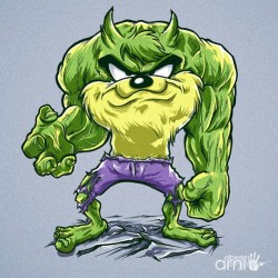 Taz Smash!! #looneytunes #taz #hulk #marvel