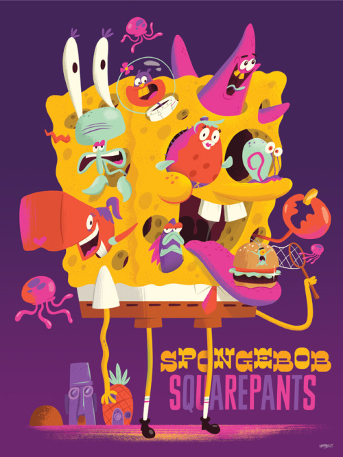 xombiedirge:  Spongebob & Aaahh! Real Monsters by Christopher Lee / Tumblr / Store Part of the Nickelodeon Creator Series, featuring 10 artists paying tribute to Iconic Nick toons and their star creators.