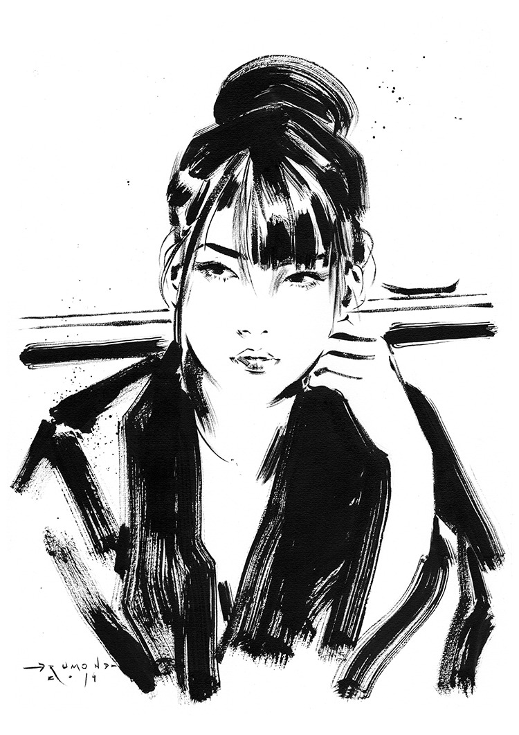 drumondart:  Ink wash paintingsChinese ink and brush on paper 