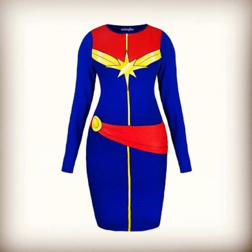 booooomstrawberries:
“ Since Robyn and I are getting married on Halloween and we’re only doing the courthouse thing, behold! My wedding dress! #CaptainMarvel #WeLoveFine
kellysue- I thought you would be proud to know Captain Marvel will be sharing...