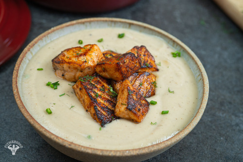 Low Carb Salmon Nuggets & Cauliflower Chowder