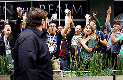 rubyredwisp:  John Bradley on a tour of the Game of Thrones experience at SDCC 2013 (x)  