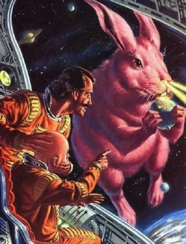 vintagegeekculture:  70sscifiart:Happy Easter from 70s Sci-Fi Art  Remember to put