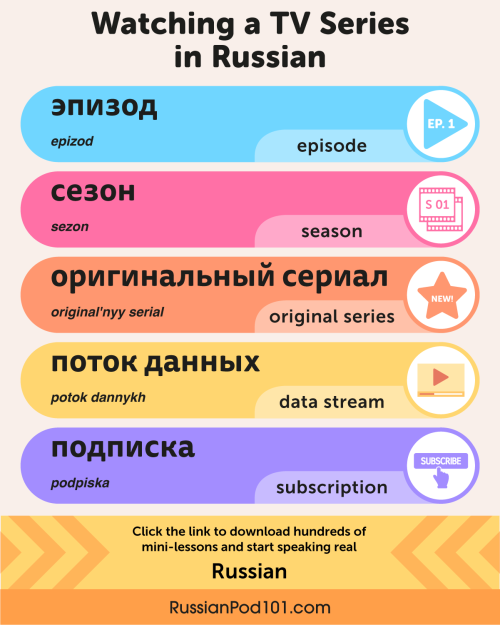 Vocabularies when Watching a TV Series in #Russian! PS: Learn Russian with the best FREE online reso